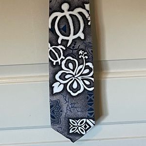 Aloha Print Tie Honu Turtle
